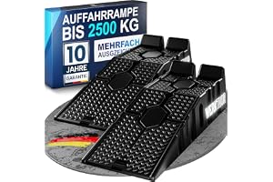 Werkthor Uppkörningsramp för bil - [2-pack] Uppkörningsramper för maximalt grepp - Robust lyftplattform för bil för alla unde