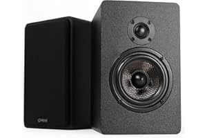 Micca MB42X G2 Passive Bücherregal-Lautsprecher für Heimkino, Surround-Sound, Stereo und passiven Nahfeld-Monitor, 2-Wege (Schwarz, Paar)