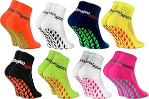 Rainbow Socks - Niñas Niños Calcetines Antideslizantes de Deporte