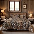 Realtree All Purpose Camo Sheet Set -4 Piece Camouflage Printed Bedding - Percale Weave Super Soft Cotton 100 GSM Fabric - Easy Care Forest Theme Sheet Set for Bedroom, Hunting & Outdoor - (Queen)