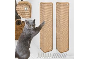 JanYoo Katze Kratzschutz Katzenkratzmatte Sisal Katzenkratzmatte Kratzmatte für Katze Katzenkratzmatte für Sofa Möbel Tür Kratzschutz 60 × 25 cm(Braun)