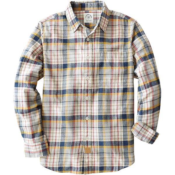 riverso RIVArne flanellen overhemd voor heren, lange mouwen, geruit, regular fit, houthakkershemd, geruit overhemd, 100% katoen, grijs, bruin, geel, rood, groen, S, M, L, XL, XXL, 3XL, 4XL, 5XL, Ivy