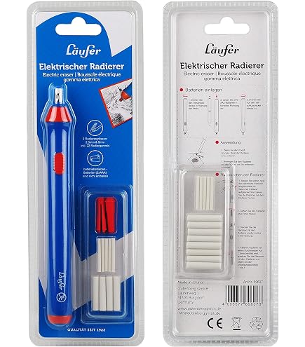 KOH-I-NOOR Set 2 Penne Gomma Cancellabili + 5 Ricariche - Verde E Lilla, 12,5 Cm - Cancelleria Di Precisione
