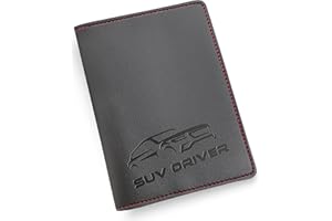 Jolis Papiers Porte Carte Grise Porte Papiers Voiture Permis De Conduire Cuir Synthétique Etui Carte Grise Noir/Rouge Haute Qualité SUV Driver – Marque Francaise