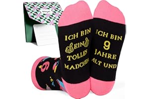 Moyel Geschenk Mädchen 9 Jahre Geschenkideen Lustige Socken Kinder Geburtstagsgeschenk für Mädchen Geschenke 9 Jahre Kreativ Geschenke für 9 Jährige Tochter Geschenke von Mama