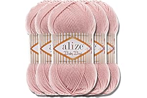 ‎HOBBY YARN Hobby YARN Alize Baby Best Batik 5x 100g Türkische Premium Wolle Babywolle (Polvo | 161)