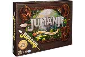 SPIN MASTER GAMES Editrice Giochi, Jumanji, Jumanji il Gioco da Tavolo in Legno, Formato Deluxe, Giochi da Tavola di Avventura per Famiglie e Amici, da 2 a 4 Giocatori, 8+ Anni