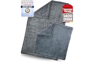 ‎IVALITY Ivality® Saugstarkes Auto Trockentuch Set 80x50 + 40x40 cm mit 1400 GSM Twisted Mikrofaser-Tuch - Trockentuch zur Motorrad- & Auto-Pflege - fusselfreie & Lack-schonende Microfaser-Reinigung