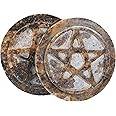 Soapstone Carved Altar Tile - 2 Pack - 3 Inches (Pentagram)