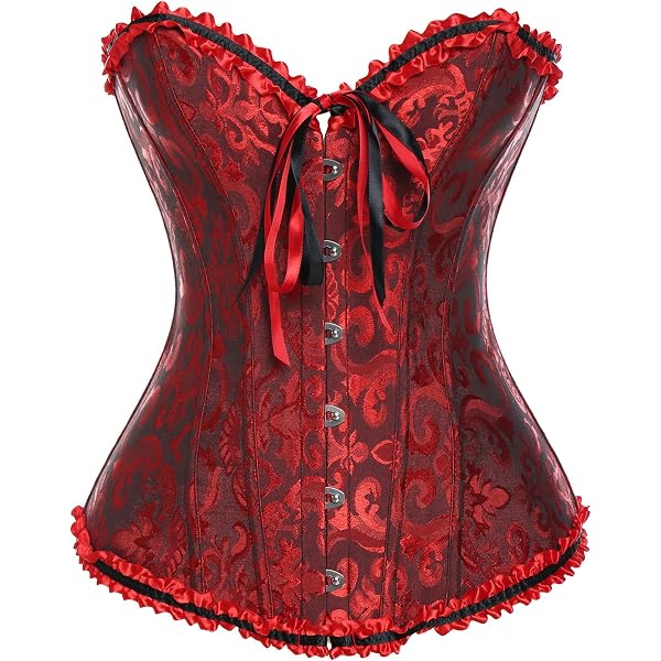 Geagodelia Corsetto Da Donna Elegante Corsetto Vintage Gotico Design Unico A Stampa Pittura A Olio Rinascimento Bustino Vittoriano Corsetto Sexy S L Marrone M