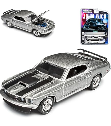 Greenlight 1:18 Ford Mustang Boss 429 1969 Film John Wick  2014  Gris Noir Hwy18016