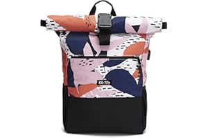 Ela Mo Plecak damski, plecak szkolny, zwijany top, piękny, wygodny i przemyślany, 18 l