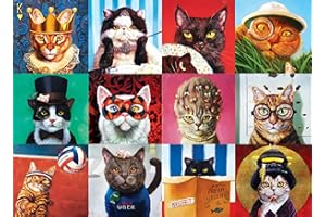AVEJOYS Puzzle for Adults 1000 Pieces Makeup Cats 70 x 50 cm Puzzles for Adults Educational Game Challenge Toy 1000 Pieces Puzzles for Adults Children