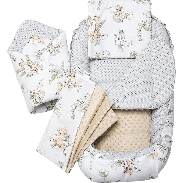 Nido Per Neonati Cocoona 75x45 Cm | Cotone OEKO-TEX | Lettino Da Viaggio Con Maniglia | Colore Beige