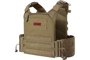 OneTigris FYR Gilet Tactique Airsoft Gilet Porte Plaque - Réglable et Respirant - Gilet par Balle pour Paintball Police