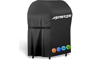 AZOMKER Grill Abdeckung,Abdeckung Grill,Grill Abdeckhaube,Grillabdeckung Wetterfest,Reißfest & wasserdicht mit UV-Schutz,für Brinkmann,Char Broil,Weber und Jenn Air (77 x67 x110CM)