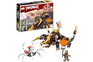 LEGO NINJAGO Coles Erddrache EVO, Spielzeug zum Sammeln mit aufrüstbarem Drachen & Skorpion-Figur sowie Minifiguren für Jungen und Mädchen 71782
