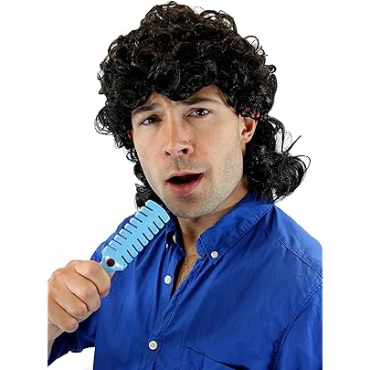 Parrucca Chuck Con Baffi Anni 70 - Costume Gangster Per Carnevale E Halloween - Foto 11