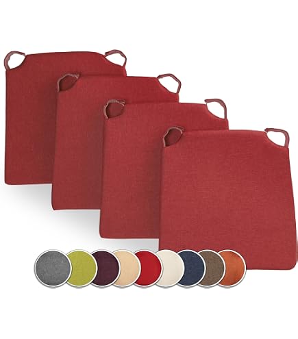 Galettes De Chaise En Mousse RP20 50x50x3 Cm - Lot De 5 Pièces Confort Moelleux