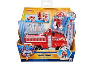 Paw Patrol, Marshall’s Deluxe Movie Transforming Fire Engine Toy Car with Collectible Action Figure, Kids’ Toys for Ages 3 and up