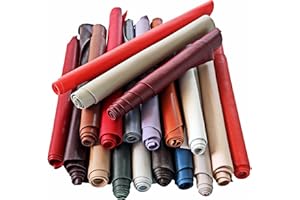 La Garzarara - Scampoli di Pelle Morbidi - Nappa e Capretto - Min 20x25 cm Max 40x40-0,500 kg - Selezione Casuale Per Artigianato Cucito e Creazioni Handmade - Rifiniture e Colori Vari - B-106