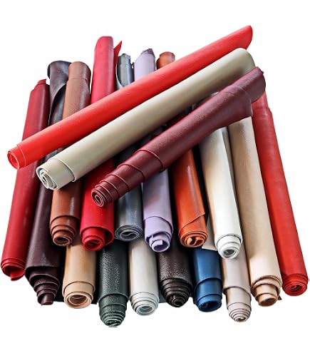 LA GARZARARA – Ritagli Di Pelle Scamosciata E Nubuck 1kg – Pezzi Minimi 10x15cm, Selezione Casuale Colori – Per Artigianato E Cucito Handmade