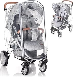 Parapioggia Passeggino Universale - Trasparente, Senza PVC, Con Ventilazione