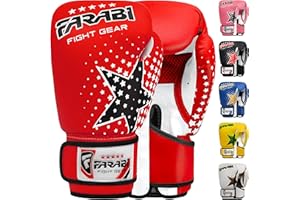 Farabi Sports Guantes de Boxeo para Niños y Niñas - 6-oz Youth, Junior para MMA, Muay Thai, Saco de Boxeo y Entrenamiento - Edades de 5 a 10 Años