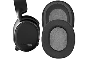 ‎DOWITECH Arctis7/7+/7p Wymienne nauszniki dla SteelSeries Arctis7/5/3/Arctis 7/7+/7P/7P+/7X/7X+/9/9X/Pro/Prime — Premiumowa siateczka i pianka z pamięcią kształtu, idealne dopasowanie (oddychające, czarne)