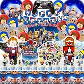Rob Birthday Decoration &ndash; 50 Pcs Stickers, Cake Decoration, Balloons, Tablecloth, Backdrop and Accessories for Children's Par