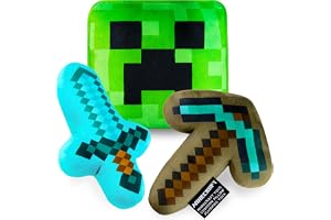 Minecraft Leksaker Plyschfigur 3D-uppsättning Paket med 3 Kudde för barn och tonåringar, kramvänlig, heminredning, sovrumstillbehör, mjuka samlarfigurer, mjuka leksaker, gåvor för spelare