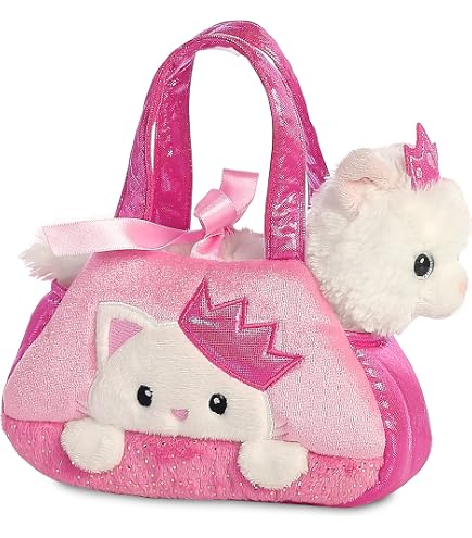 Joy Toy Catty Plüschtier – 20 Cm Katze Im Pailletten-Täschchen, 13x25x20 Cm