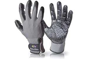 Bella & Balu Guanti per la cura del pelo per animali domestici | Coppia di guanti per la cura del pelo per gatti, cani e cavalli | Guanti per gatti per la rimozione di peli in eccesso di cani e gatti