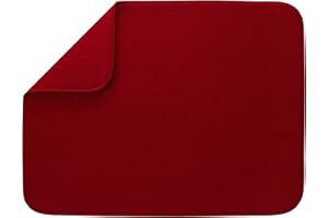 S&T INC. Dish Drying Mats, Racer Red, 18" x 24"