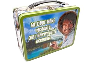 AQUARIUS 48196 Bob Ross Happy Accidents Große Gen 2 Fun Box zzCOULD NOT FIND Aufbewahrungsbox aus Blech, Komplett Bedruckt, Mehrfarbig, 20,3 cm