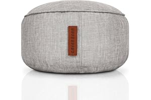 Green Bean© Taburete Puff 25x45cm con Relleno de Perlas de EPS ? Pouf Reposapiés Cojín Asiento Otomana - para niños y Adultos