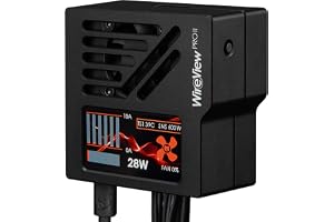 Thermal Grizzly WireView Pro II GPU svart trådbunden – GPU-övervakningsenhet 12 V-2 x 6 PCIe strömspänning temperaturvisning