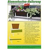 Klaus Weyh Metallwaren Designprodukte / Entwicklung - Herstellung - Verkauf Blumenkastenhalterung mit Gefälleausgleich, braun
