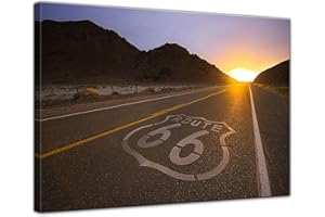 Bilderdepot24 Impression d'art - Route Historique 66 - USA - 70 x 50 cm - Images comme Une Impression de Toile - USA - Highway