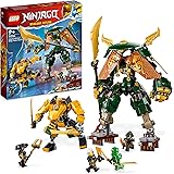 LEGO NINJAGO Team Mech Ninja di Lloyd e Arin, Set con 2 Action Figure Combinabili, Giochi Ninja per Bambini e Bambine da 9 An