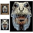 3D LiveLife Lenticular Wall Art Prints - T-Rex Skull from Deluxebase. Unframed 3D Dinosaur Poster. A perfect wall filler. Original artwork licensed from renowned artist, David Penfound
