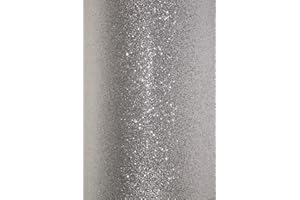 ‎NETUNO 5 x Silber Glitzer Karton DIN A4 210×297 mm 210g Aster Glitter Glitzer Karten farbig Glitter Karton Silber Glitter Bastel-Bogen für Weihnachten Hochzeit Geburtstags-Party