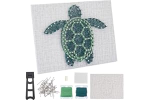 WEBEEDY String Art Kit pour Adultes Débutants, Kit de Bricolage à Cordes de Tortue de Mer, Inclure Tout les Accessoires et le Cadre Nécessaires, Accueil Décorations Murales Cadeau Unique