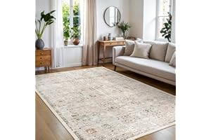 BEIMO Tappeto Salotto Moderno, Tappeto Antiscivolo Lavabile, Moderno Tappeti Camera Da Letto, Tappeto Vintage per Cucina, Soggiorno, Ufficio, Marrón, 120x170cm