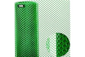 JAHOMFAI Clôture en Plastique de 10 m pour Chats, Chiens, Elevage de Volaille, Jardin, Balcon, Grillage Plastique pour Décoration de La Maison et Le Jardinage