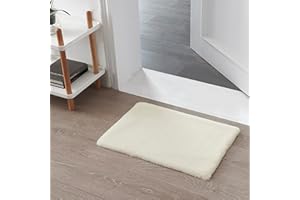 Teppich Wölkchen Tapis Moelleux en Fausse Fourrure - Fourrure De Lapin, Fourrure Courte, Tapis À Poils Longs pour Salon Ou Chambre À Coucher Tapis De Lit - Beige - 40x60cm