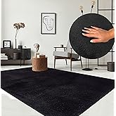 Tapijt Relax, kortpolig, zacht, antisliponderkant, wasbaar tot 30 °C, superzacht, bontlook, zwart, 60 x 110 cm