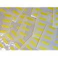 100 Labels, 20x10mm Arrow Shape, Yellow, Removable/Low Tack Colour Code Stickers, Self-Adhesive Sticky Coloured Labels