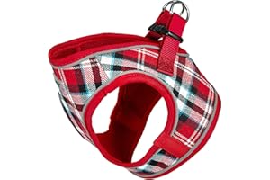 Bunty Voyage Dog Harness, Large - Anti Pull, Escape Proof Harness, Lightweight & Durable, Reflective Trim, Breathable Padded Mesh, Easy Fit, Lead Attachment - Large, Tartan
