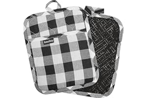 PAISTELY Presine da Cucina, 2 Confezioni di Presine Con Tasche, Guanti da Fornoresistenti Al Calore Fino a 500 ℉, Presine in Silicone Antiscivolo, Presine Facili da Pulire per Cucinare, Cuocere Al Forno